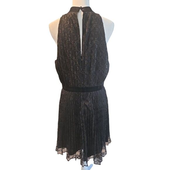 Ali & Jay Women's Lace Mini Dress XL Contrast Velvet Belted Formal Cocktail - Picture 3 of 10